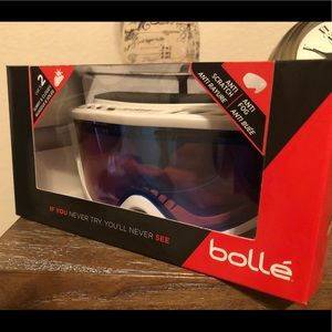 Bolle SCHUSS shiny white ski goggles